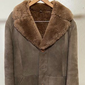 Womens Shawl Collar Fur Jacket
